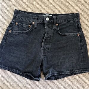 Agolde Black Jean Shorts
